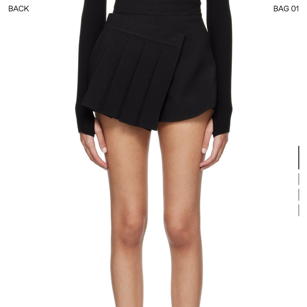 SHUSHU/TONG Pleated Asymmetrical Mini Skort